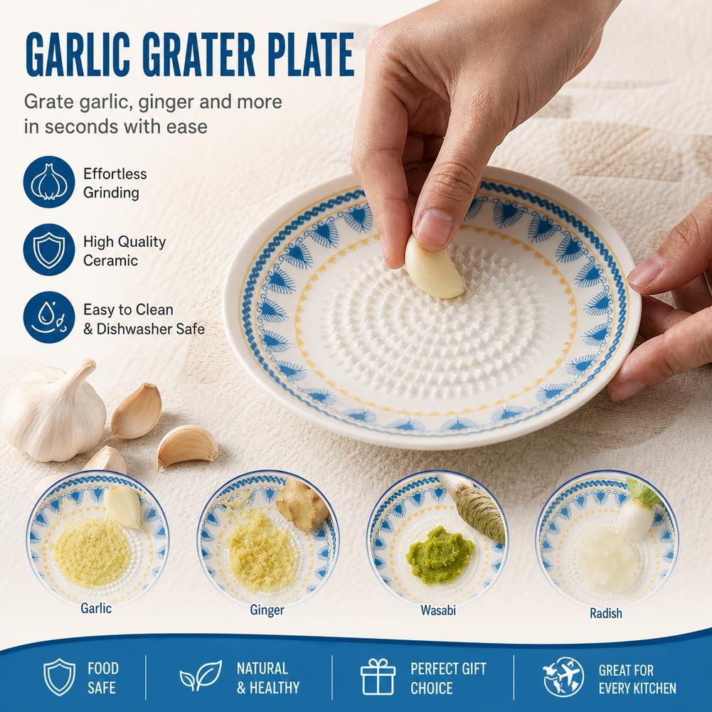 Garlic Grater Plate Ceramic Gi - Turmeric review and price