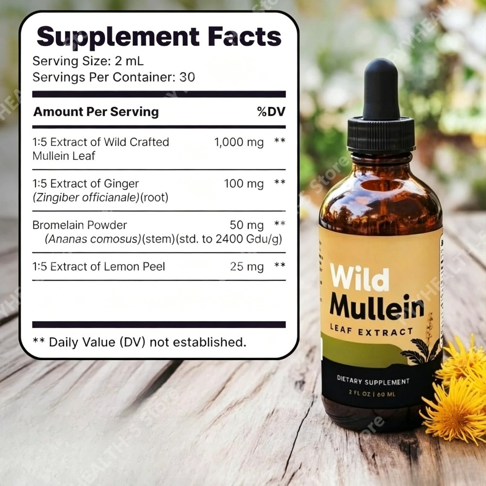 Wild Mullein Leaf Drops with G - Herbal Supplement review and price