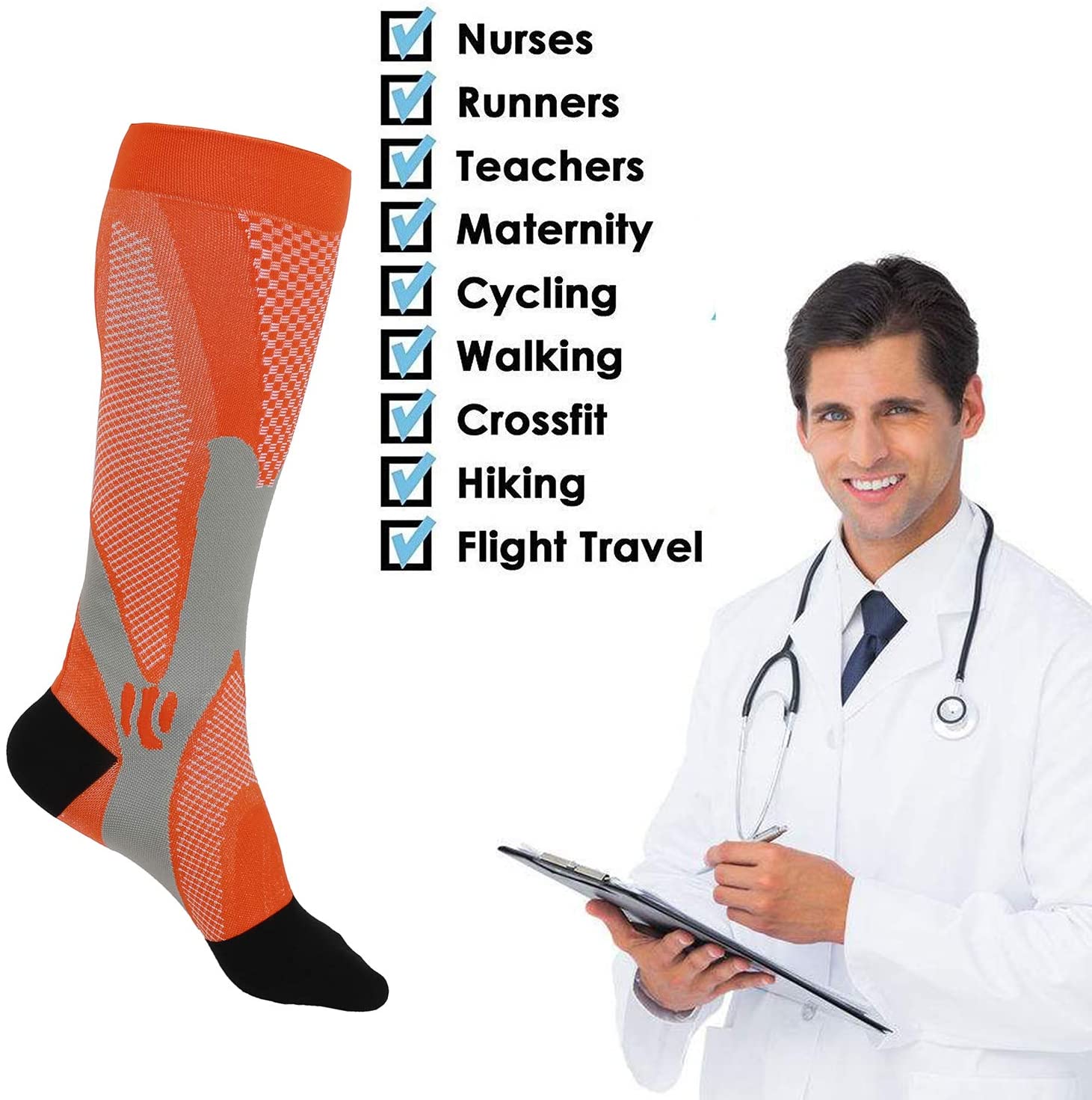 Compression Socks Running Spor - Echinacea review and price