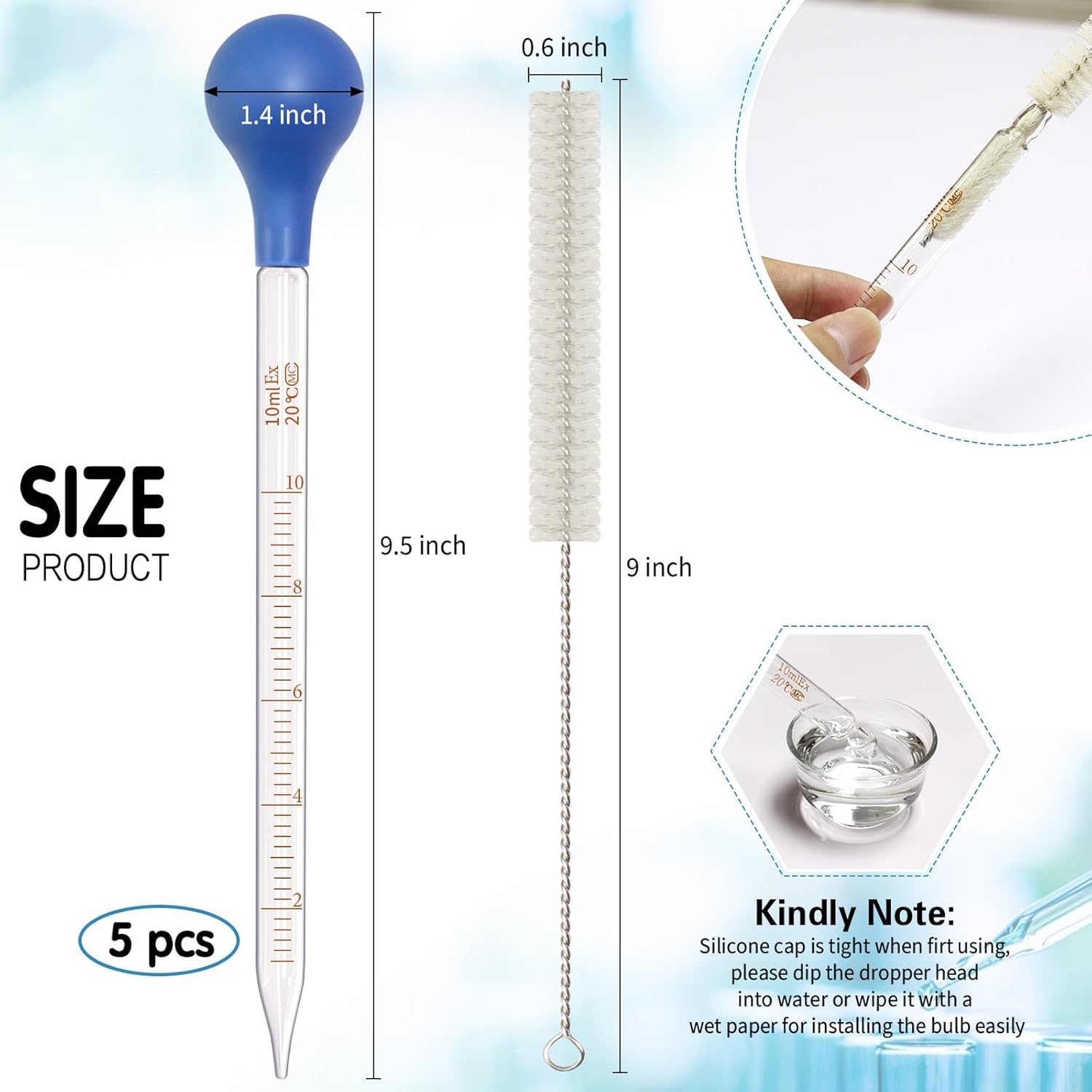 5 Pack 10ml Glass Pipette Drop - Essential Oils review and price
